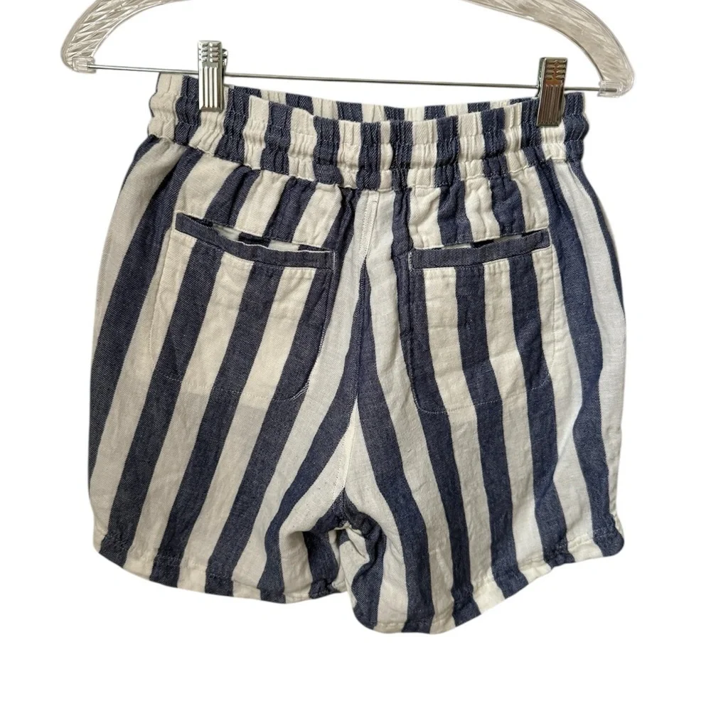 Pact Blue and White Bermuda Shorts Nautical Stripes Size Small - Picture 4 of 6